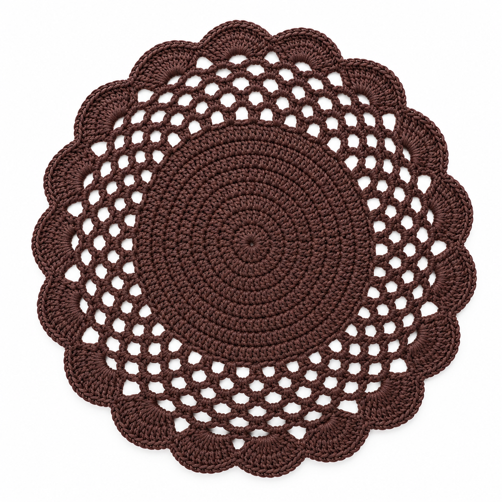 Brown Crochet Placemat Set