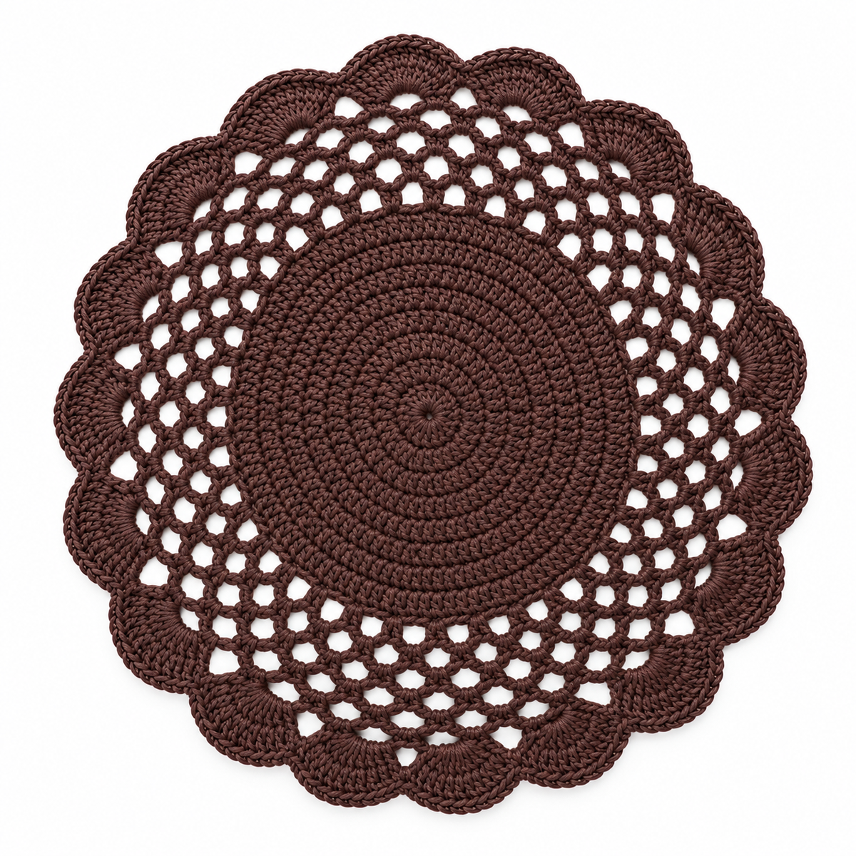 Brown Crochet Placemat Set