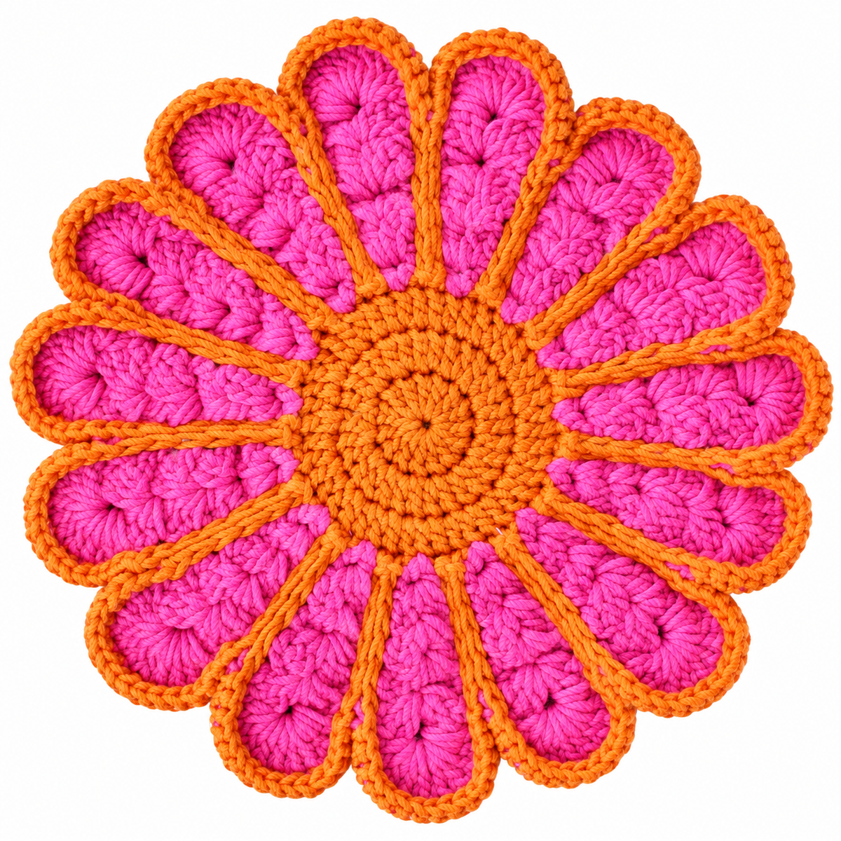 Crochet Flower Hot Pot Placemat Set of 2