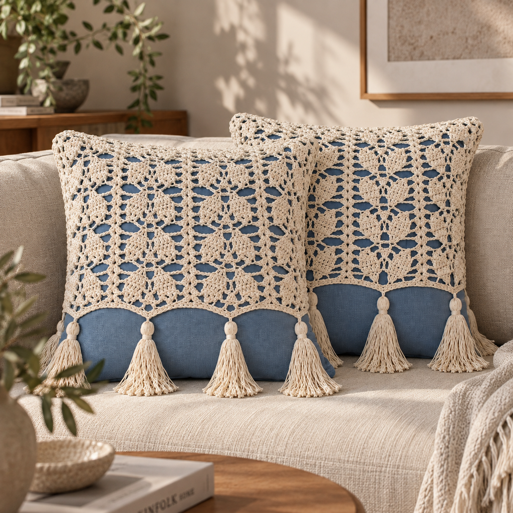 Crochet Cushion Covers Set of 2