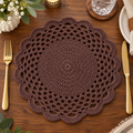 Brown Crochet Placemat Set