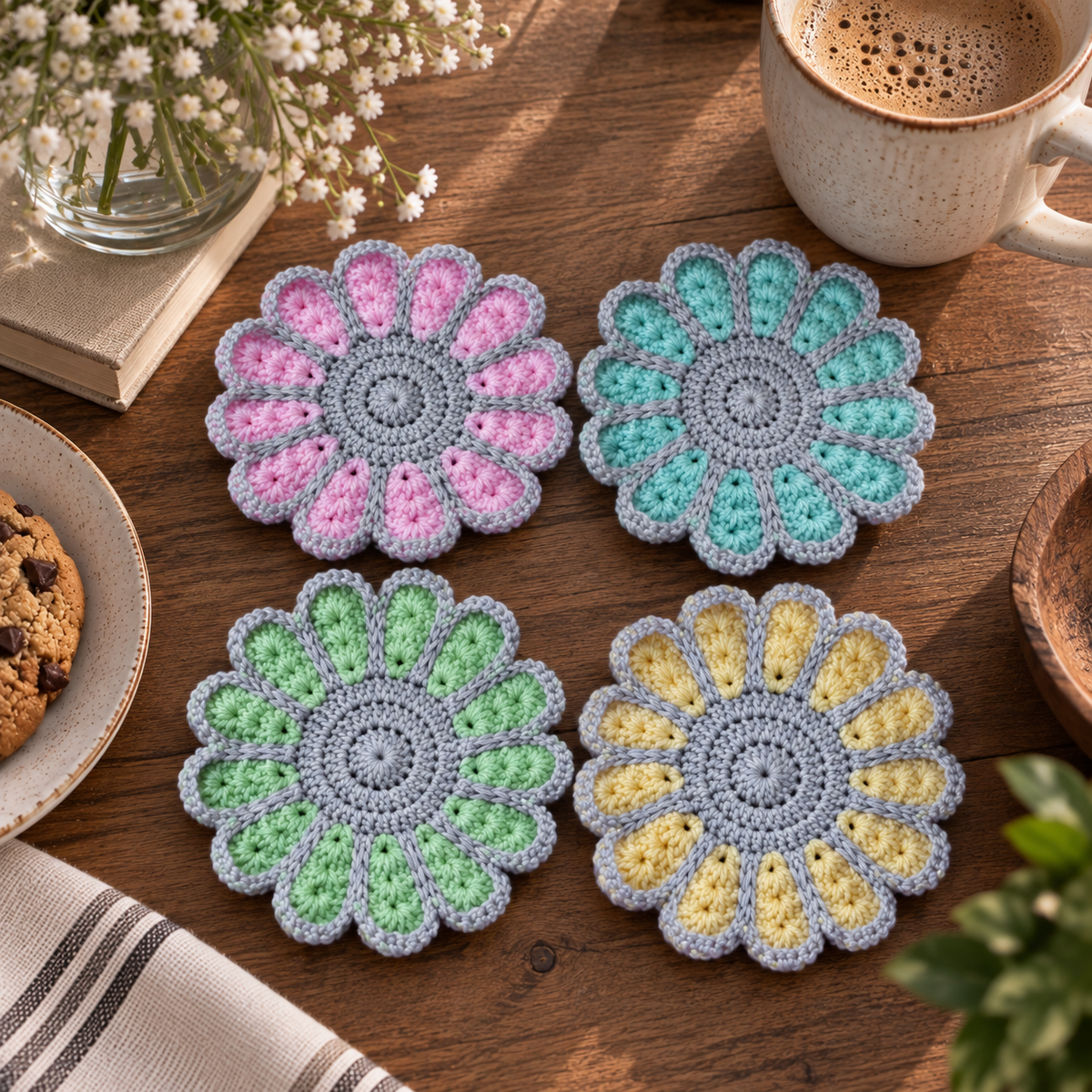 Crochet Coasters Set