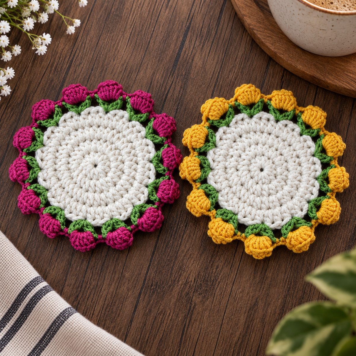 Crochet Coasters Set