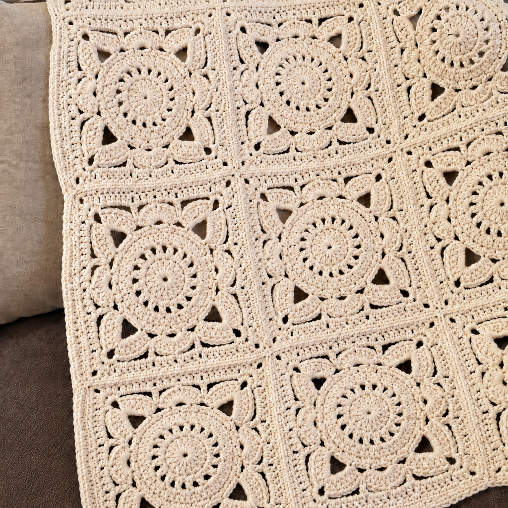 Multipurpose Crochet Throw Cover & Table Runner