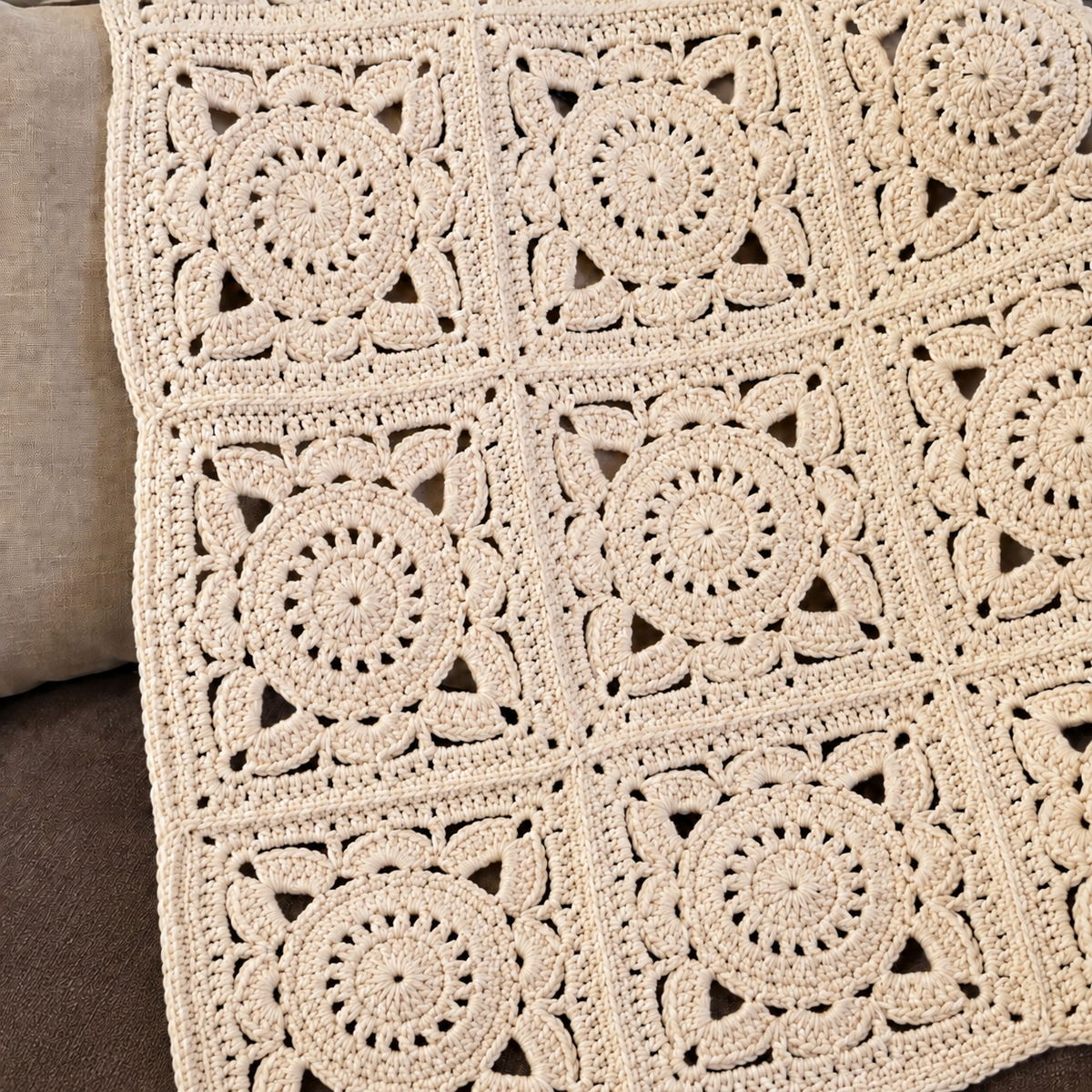 Multipurpose Crochet Throw Cover & Table Runner