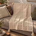 Multipurpose Crochet Throw Cover & Table Runner